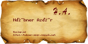 Hübner Azár névjegykártya